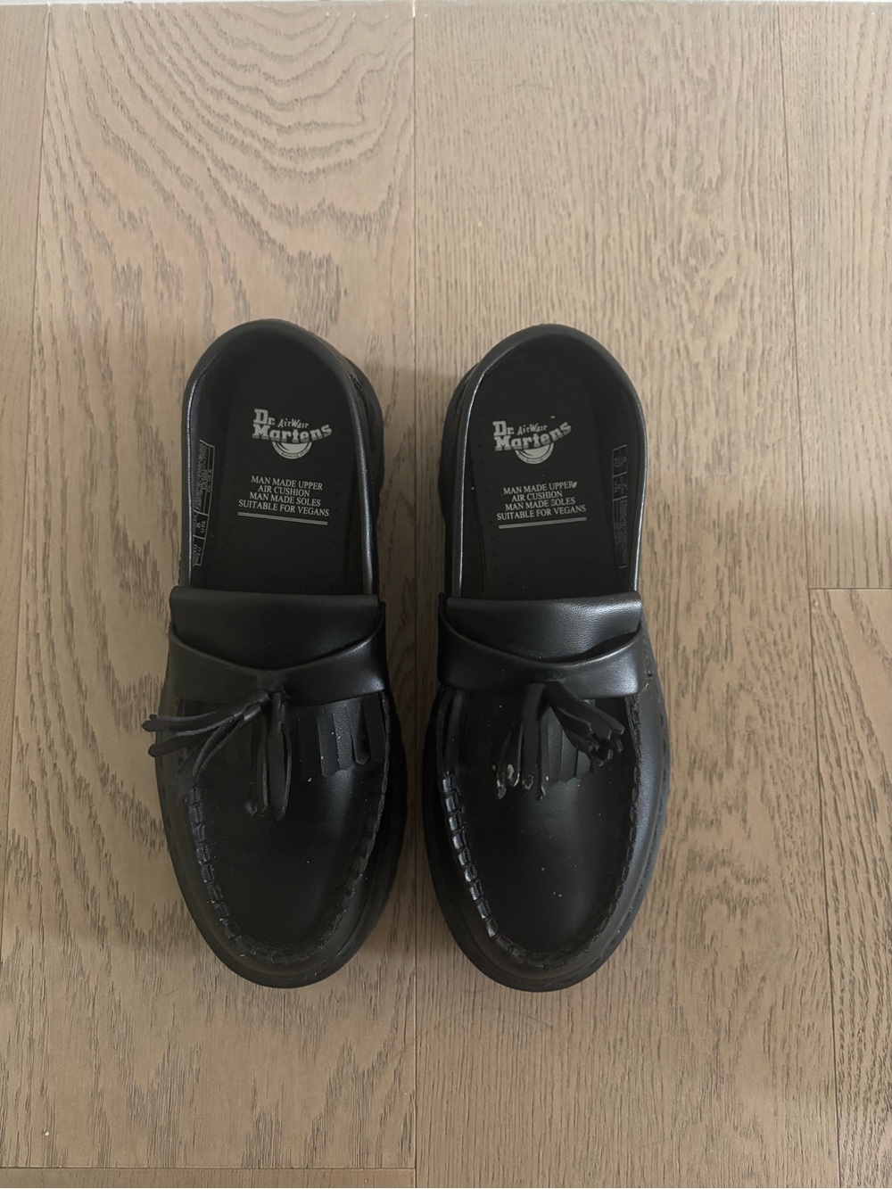 Dr. Martens Women's Black Tassel Kiltie Loafers